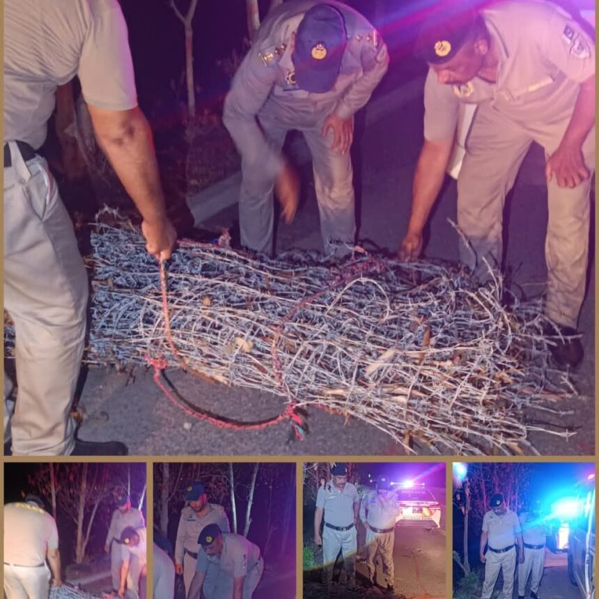 motorway police fence recovery