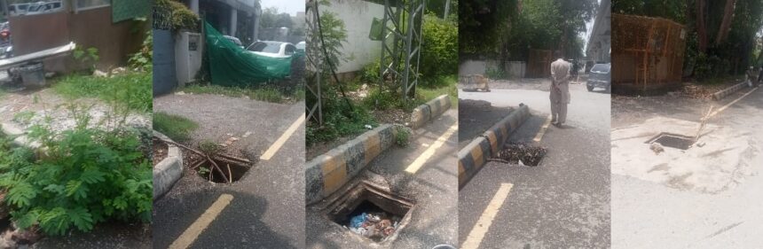 murree road open manhole danger
