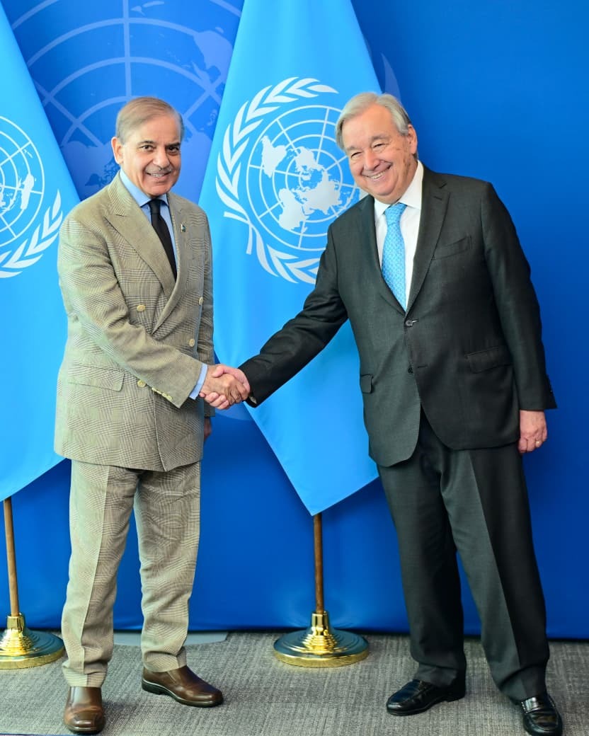 shehbaz guterres - Shehbaz Guterres Meeting in New York