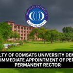 comsats university permanent rector