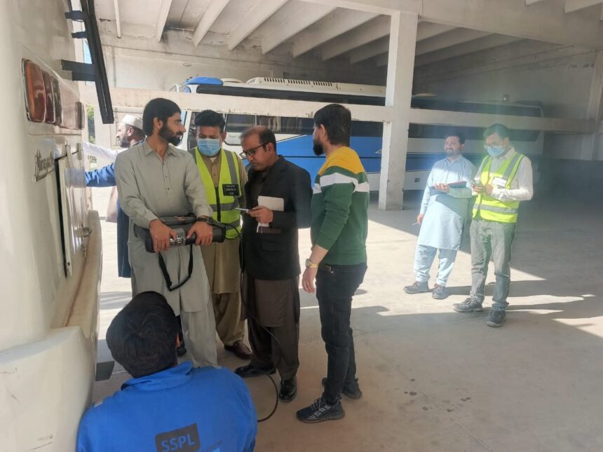 pak-epa inspection - Pak-EPA inspection of Heavy Vehicles at NUST Campus