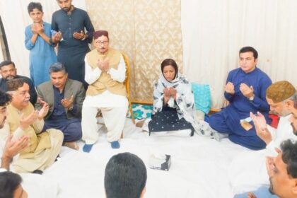 lal bux bhutto - Qaim Ali Shah and Nafisa Shah Condole Lal Bux Bhutto