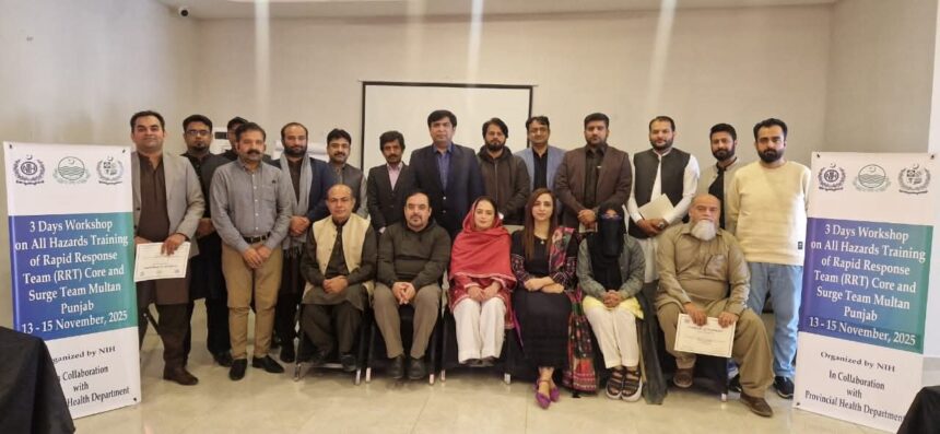 rrt training - NIH Pakistan Completes RRT Training in Multan
