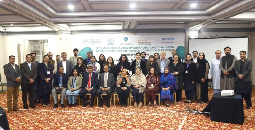 early childhood development - Pakistan Updates Early Childhood Development Guidelines