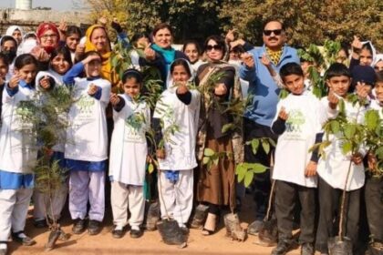 tree plantation - Youth Drive Tree Plantation at Islamabad Girls School