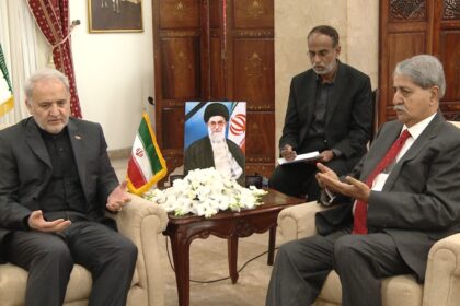 iran embassy visit - Naveed Qamar Visits Iran Embassy in Islamabad