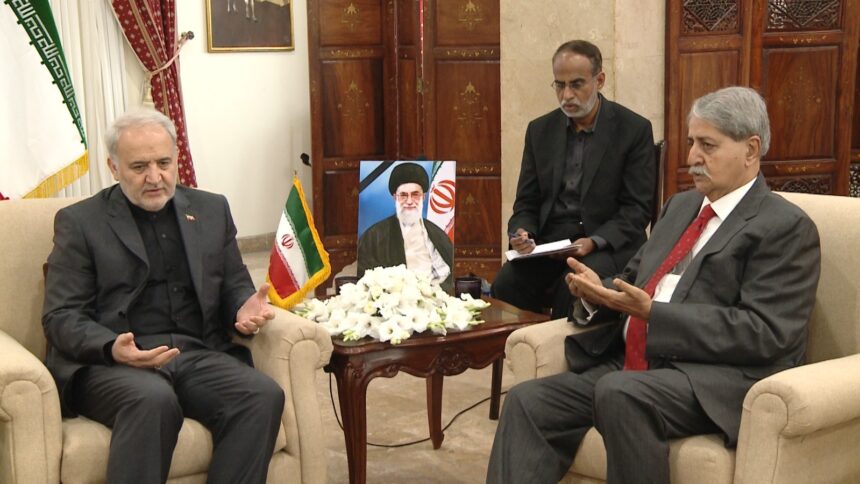 iran embassy visit - Naveed Qamar Visits Iran Embassy in Islamabad