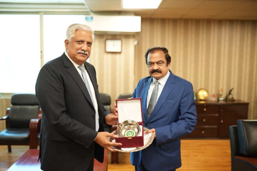 wapda meeting - Rana Sanaullah Meets WAPDA Chairman on Water Projects