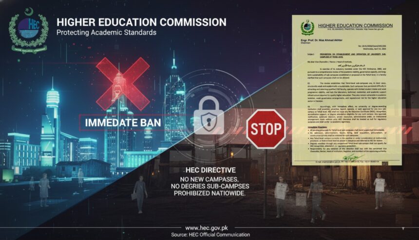hec ban - HEC Bans Tehsil Level University Sub Campuses