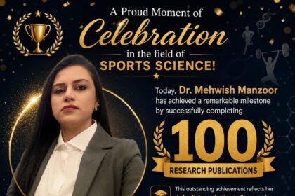 mehwish manzoor - Dr Mehwish Manzoor Reaches 100 Research Publications