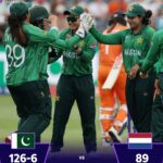 Fatima Sana leads Pakistan Women in a 37-run win over Netherlands at the T20 World Cup