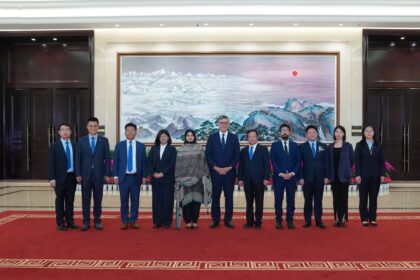 Ambassador Khalil Hashmi during TBEA visit in Xinjiang discussing cooperation on energy infrastructure