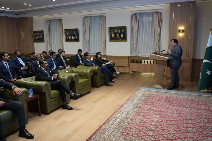 Aizaz Khan with National Defence University delegation in China highlighting Pakistan-China friendship