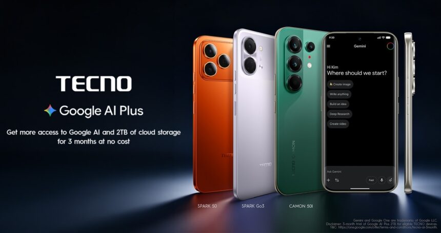 google ai plus - TECNO Users Get 3 Months Google AI Plus Free