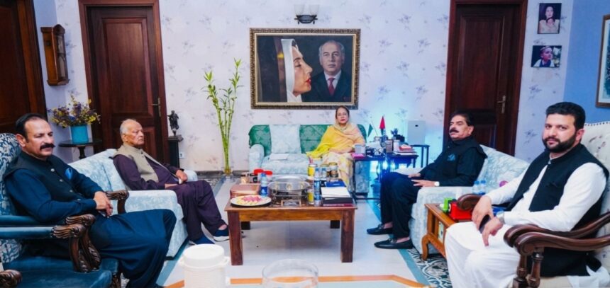 chaudhry riaz - Chaudhry Riaz Meets Faryal Talpur in Islamabad