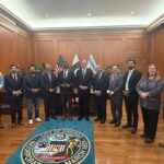 Ahsan Iqbal with Mayor Brandon Johnson in Chicago discussing education cooperation
