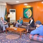 Jane Marriott and Ishaq Dar discuss Pakistan-UK relations in Islamabad