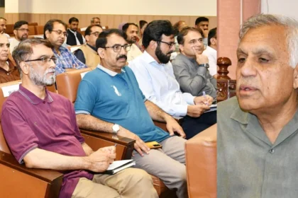 PMAS-AAUR officials attending the first Institutional Quality Circle Board meeting in Rawalpindi