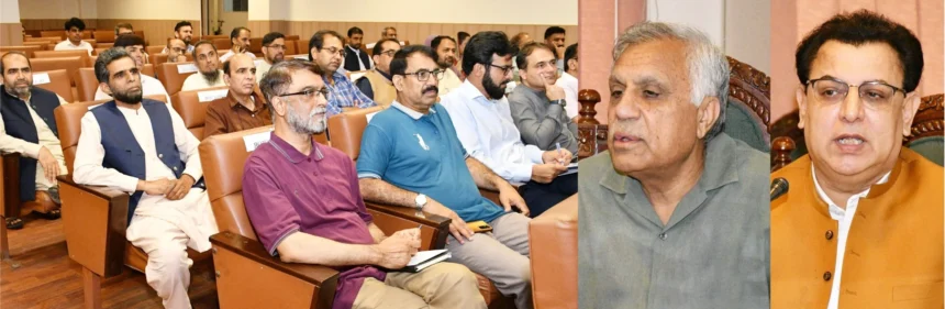 PMAS-AAUR officials attending the first Institutional Quality Circle Board meeting in Rawalpindi