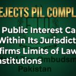 Federal Tax Ombudsman jurisdiction ruling on PIL complaints in Islamabad