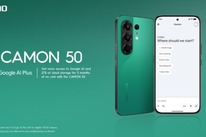 TECNO smartphone promotion with Google AI Plus in Pakistan