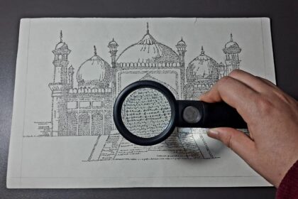 Badshahi Mosque physics sketch by Pakistani student Shanzay Khattak