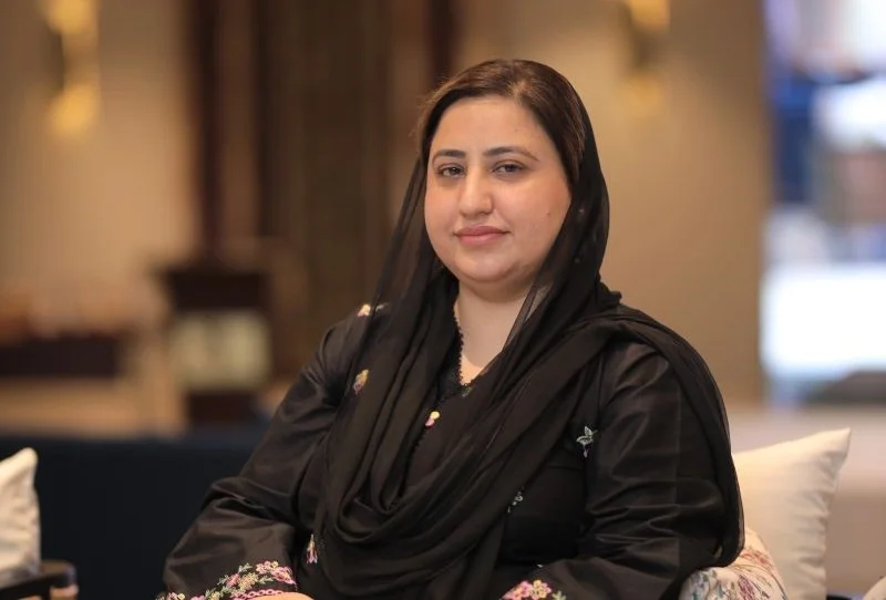 National Assembly Speaker Sardar Ayaz Sadiq congratulates Ayesha Javed