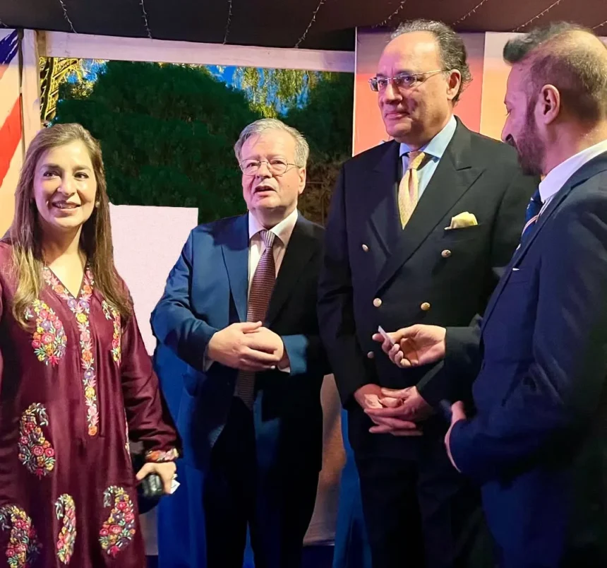 Guests attending the French National Day celebration at the French Residence