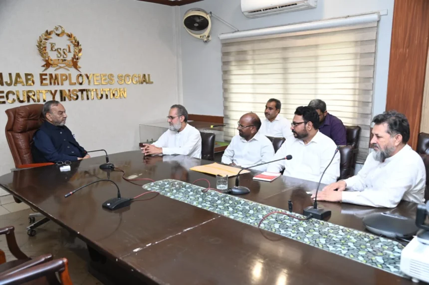 National Labour Federation Pakistan delegation meeting Punjab labour minister