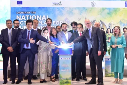 Officials and participants attend the launch of the National Action Plan on Human Rights 2026 in Islamabad