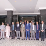 Federal Health Minister Mustafa Kamal addressing the National Institute of Health Board of Governors
