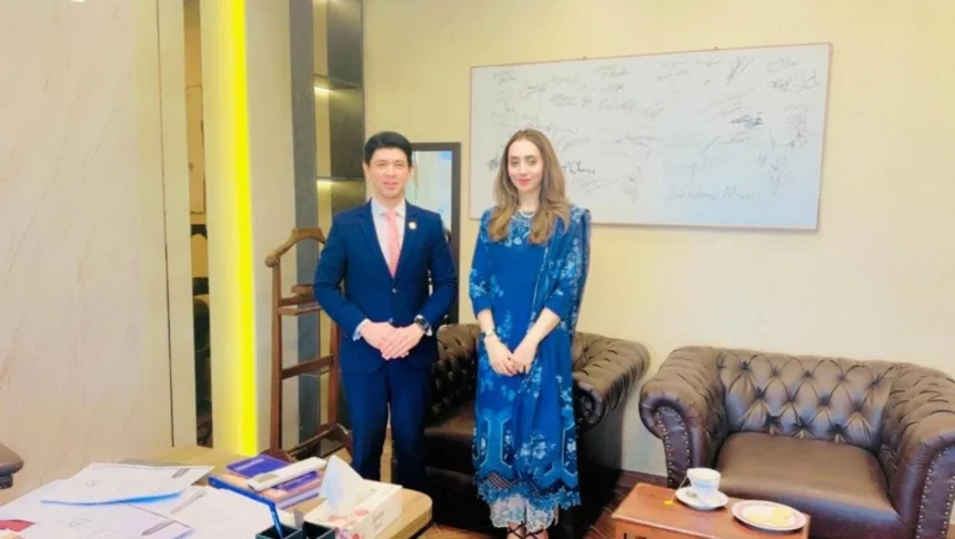 Mohd Syafik Firdaus Hasbullah meets Misbah Khar at Parliament House Islamabad