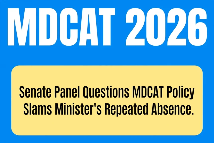 Senate Subcommittee on National Health meeting on PMDC MDCAT policy in Islamabad