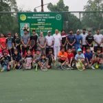 Players and officials at the Ali Embroidery Mills High-Performance Tennis Training Camp in Lahore