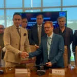 Representatives of Data Vault Pakistan and NTC at the sovereign AI services contract signing ceremony