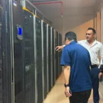 Data centre server racks representing AI cloud infrastructure in Pakistan