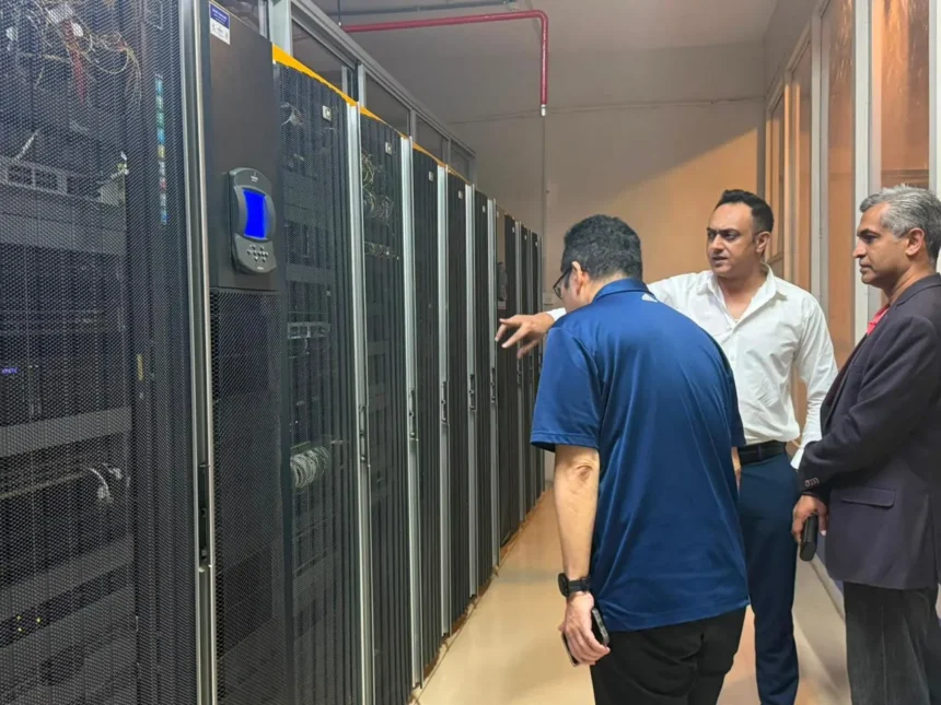 Data centre server racks representing AI cloud infrastructure in Pakistan