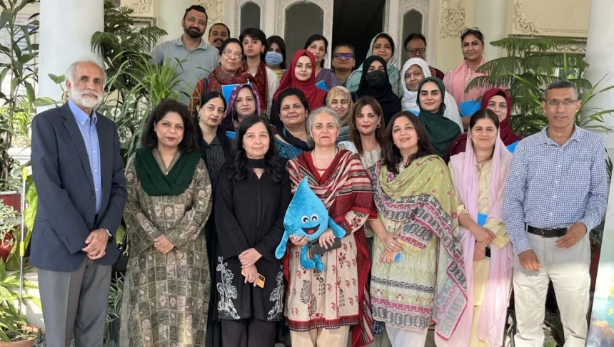 Participants at a dialogue on women and water at Fatima Jinnah Women University Rawalpindi