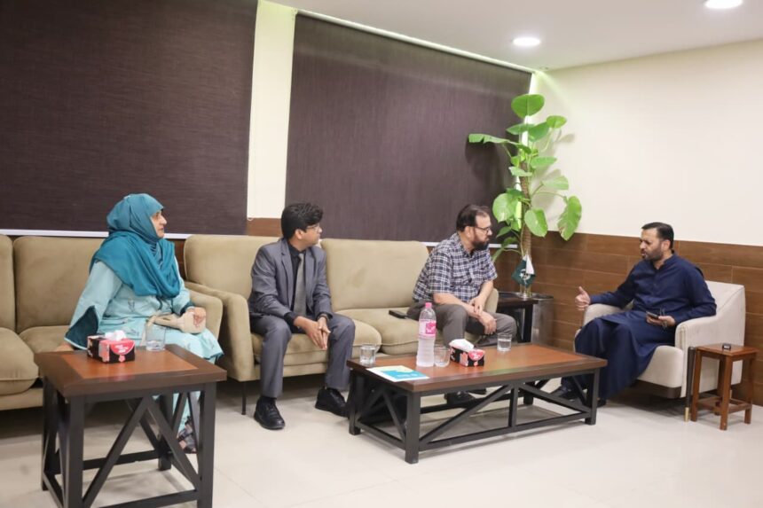 rabies prevention meeting between Mustafa Kamal and Indus Hospital delegation