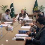 Federal Minister Mian Riaz Hussain Pirzada chairs the 50th FGEHA Executive Board Meeting in Islamabad