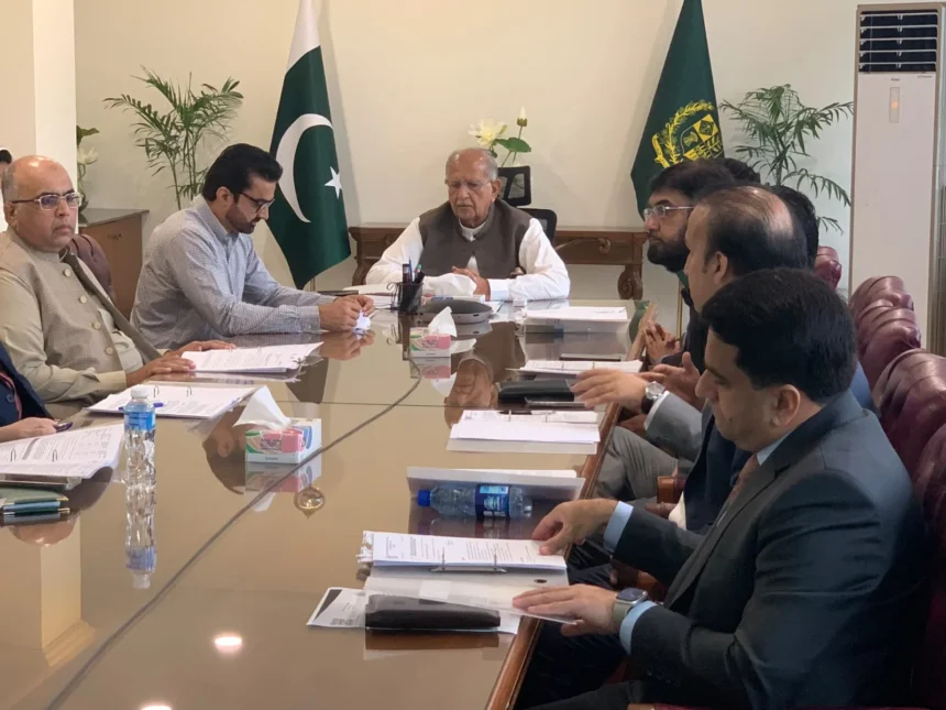Federal Minister Mian Riaz Hussain Pirzada chairs the 50th FGEHA Executive Board Meeting in Islamabad