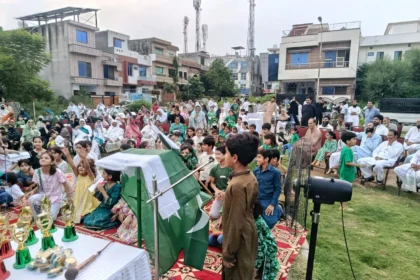 Children and youth participating in Independence Day activities organised by Jamaat-e-Islami Islamabad