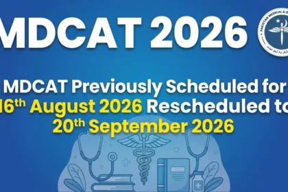 PMDC announcement on MDCAT 2026 rescheduled to September 20