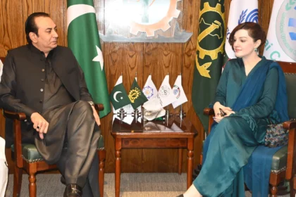 Mishal Hussain Malik meeting FPCCI President Atif Ikram Sheikh