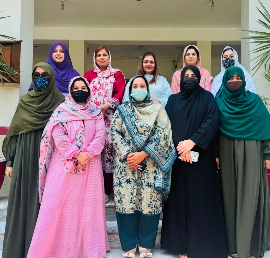 MPhil scholars and faculty members at Women University Mardan after thesis viva voce examinations