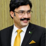 Naeem Pasha delivering an Independence Day message in Rawalpindi