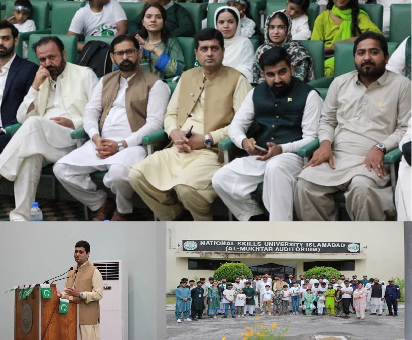 Flag-hoisting ceremony at National Skills University Islamabad on Independence Day