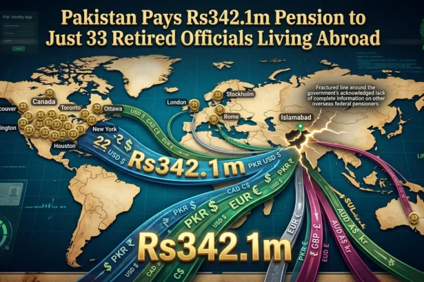 National Assembly of Pakistan where details of pensions paid to retired officials living abroad were presented