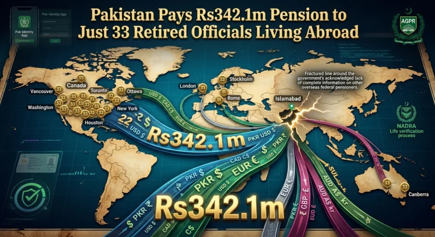 National Assembly of Pakistan where details of pensions paid to retired officials living abroad were presented
