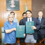 PMAS-AAUR and Nazarbayev University officials at MoU signing ceremony in Rawalpindi